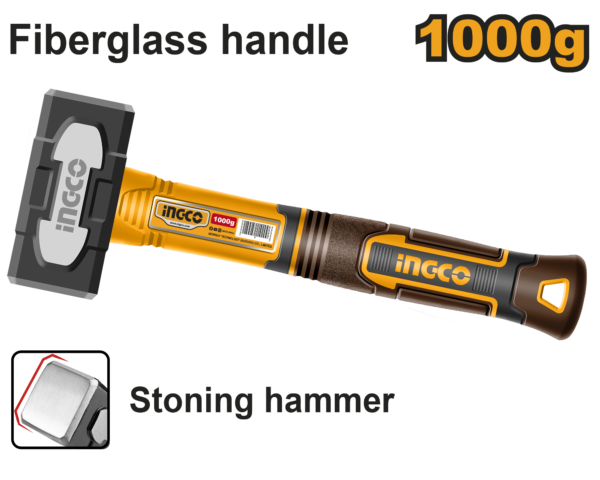 Martelo com Cabo de Fibra e Emborrachado 1000g Ingco HSTH81000