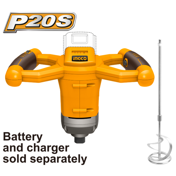 MISTURADOR À BATERIA 20V INGCO (NÃO ACOMPANHA BATERIA) MXLI2001