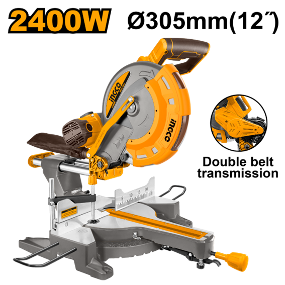 SERRA DE ESQUADRIA COM BRAÇO TELESCÓPICO 12” 2400W 127V INGCO UBM2S24007