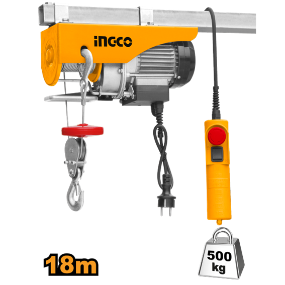 GUINCHO ELÉTRICO 900W 250/500 KG 220V INGCO EH5001