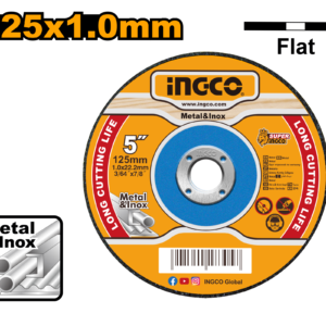 disco de corte para metal 5" (125x1,0x22,2mm) INGCO MCD101251