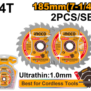 DISCO DE SERRA CIRCULAR 185MMX24D C/2PC INGCO TSB1853
