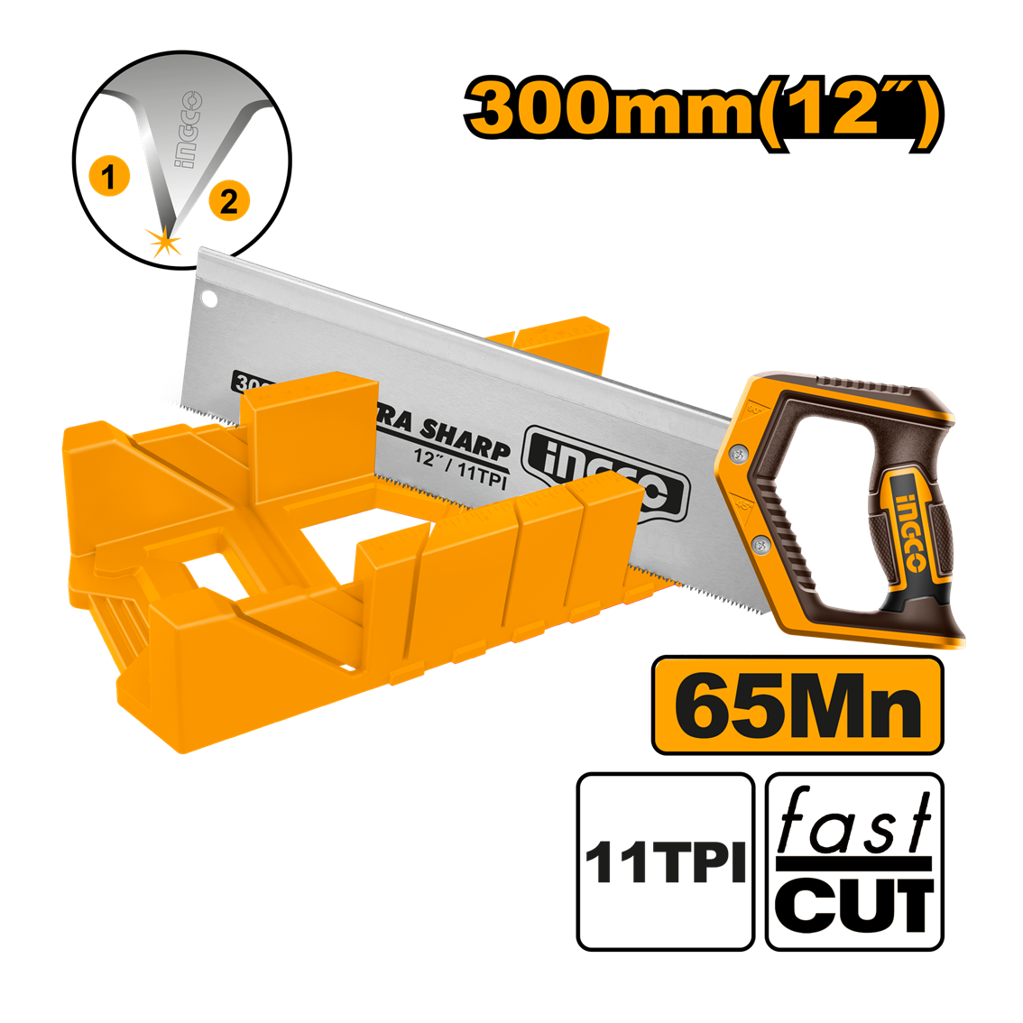 KIT CAIXA MEIA ESQUADRIA COM SERROTE COSTA 12" 11TPI INGCO HMBSB30062