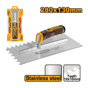 DESEMPENADEIRA ACO INOX DENTADA 280X130MM INGCO HPTT28138