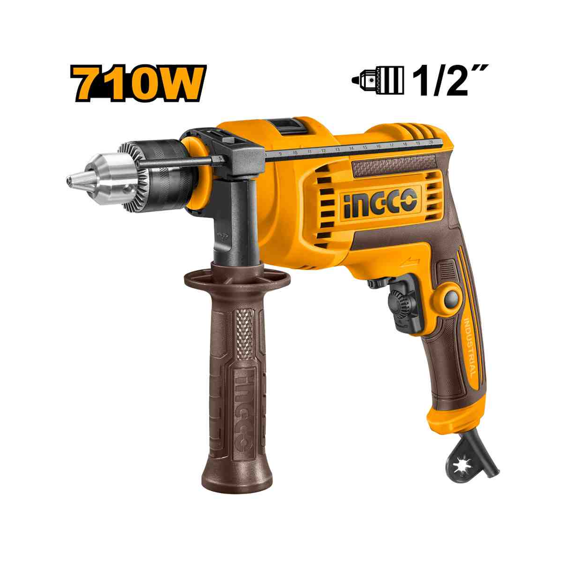 FURADEIRA DE IMPACTO 1/2” 710W 127V INGCO UID7118-9